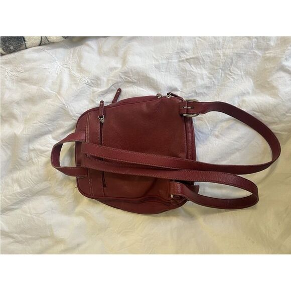 VTG Wilson Leather Mini Backpack Purse 10x9x4” Handbag Red - Picture 2 of 14